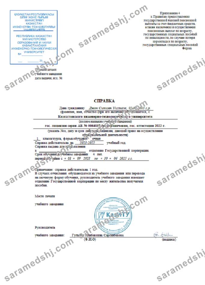 Kazakhstan Engineering and Technology University reference template
